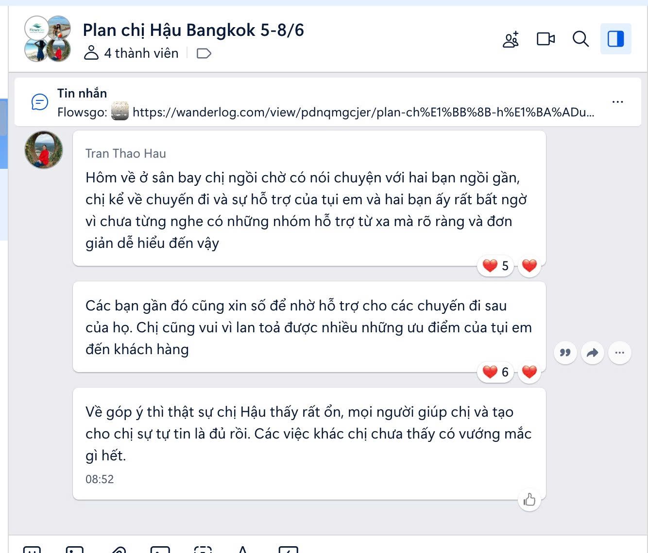 feedback khach du lich tu tuc thai lan